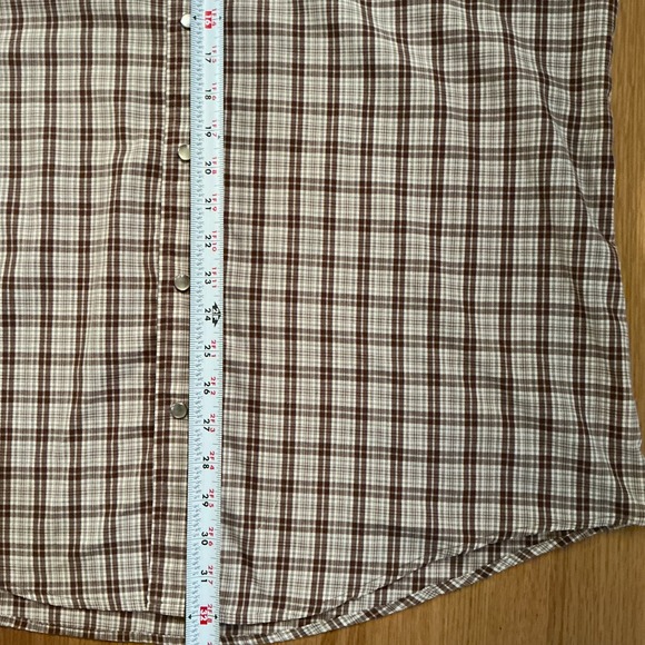 BetaProject Del Mar Western Pearl Snap Shirt XL Made USA Brown Plaid Print - Picture 8 of 8